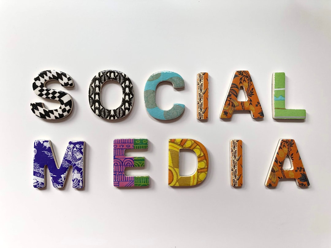 Home Social Media in Colorful Alphabets